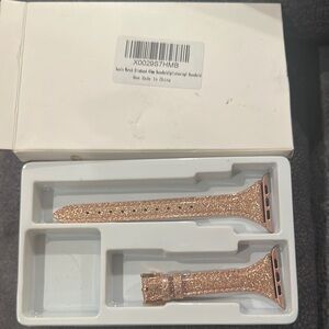 Apple Rose gold Glittery Watch Band for Women
